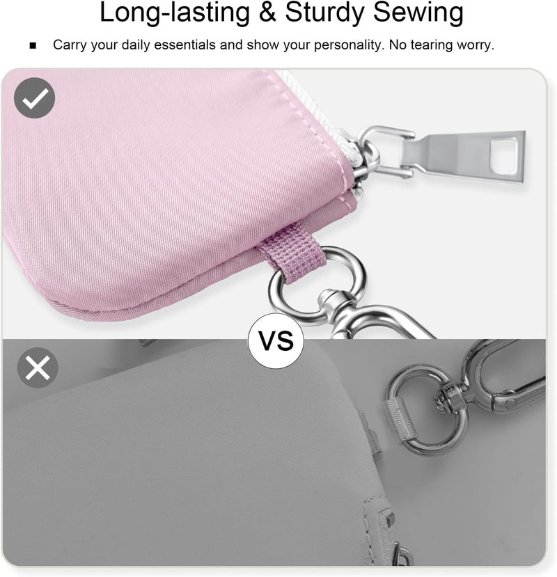 Babysun Mini Zip Around Dual Pouch Wristlet With 2 Straps Wristlet Keychain Wallet for Women Coin Purse Small Cute for Teen Girl - Image 5